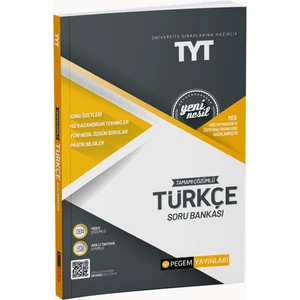 Pegem Akademi Yayıncılık TYT Tamamı Çözümlü Türkçe Soru Bankası