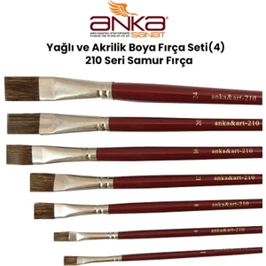 Yağlı ve Akrilik Boya Fırça Seti 4 210 Seri Samur Fırça