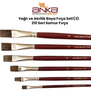 Yağlı ve Akrilik Boya Fırça Seti 3 210 Seri Samur Fırça