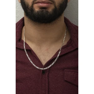 In Dubai Silver Erkek Figaro 925 Ayar Gümüş Zincir Kolye 55 cm DBSE-SLVR0006