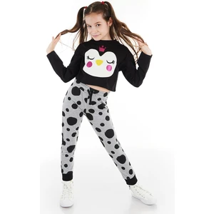 Prenses Penguen Kız Çocuk T-shirt Pantolon Takım
