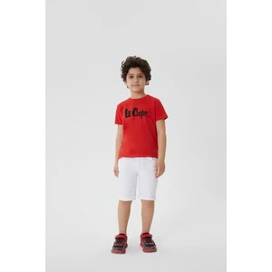 Lee Cooper Bisiklet Yaka Kısa Kol Baskılı Kırmızı Erkek Çocuk T-Shirt