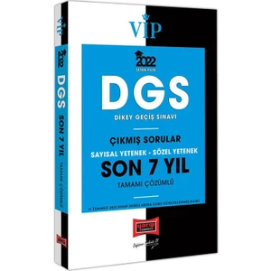 Yargı Yayınevi DGS 2022 VIP Sayısal Yetenek Sözel Yetenek Son 7 Yıl Tamamı Çözümlü Çıkmış Sorular