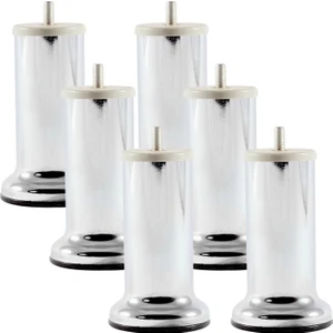 Adem Koç Baza Ayağı Koltuk Ayağı Kanepe Ayağı Mobilya Ayağı Krom 12 cm (6 Adet)
