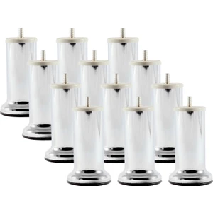 Adem Koç Baza Ayağı Koltuk Ayağı Kanepe Ayağı Mobilya Ayağı Krom 12 cm (12 Adet)