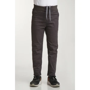 Çocuk Rıbana Bel Füme Canvas Okul Pantolonu