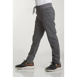 Çocuk Rıbana Bel Füme Canvas Okul Pantolonu