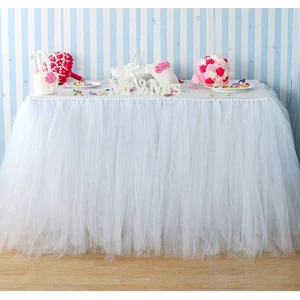 Exiz Ticaret Tütü Tül Masa Eteği Beyaz