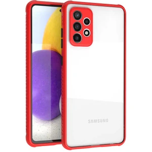 Samsung Galaxy A72 Kılıf Kenar Renkli Sararmaz Şeffaf Kapak