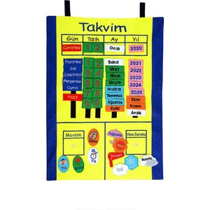 Happy Junior Cırtlı Takvim Pano Sarı