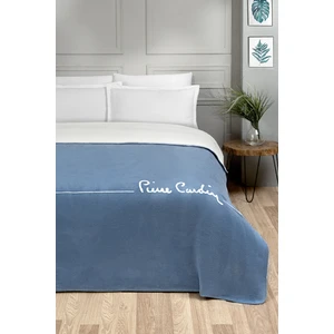 Pierre Cardin Pamuk Battaniye Çift Kişilik Logo Indigo