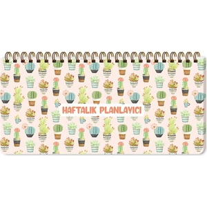 Keskin Color Cactus 13X27 Spiralli Haftalık Planlayıcı