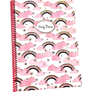 Keskin Color Princess Gökkuşağı Spiralli Karton Kapak 80 Yaprak 16,5X22,5 Çizgili Defter