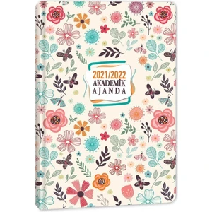 Keskin Color 2021  2022 Floral 17X24 Ciltli Akademik Ajanda