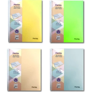 Keskin Color A4 80 Yaprak Spiralli Pastel Renk Çizgili Sunum Defteri