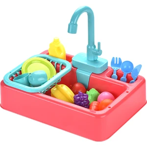 Mj Toys Modern Oyuncak Mutfak Seti Çeşmeli Lavabo Pilli - Mutfak Oyuncak Seti