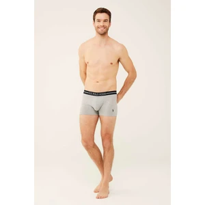 U.S. Polo Assn. Erkek Gri Melanj - Lacivert - Gri Melan 3'lü Boxer 80444