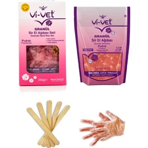 Vivet Granül Ağda Pudralı Seti 250GR  Yedek 250GR(BONCUK Ağda)