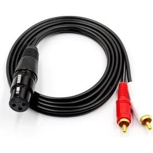 Xlr Dişi-2 Rca Erkek Kablo 3 Metre