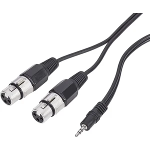 3.5 mm Stereo Erkek To 2 Xlr Dişi Kablo 3 mt