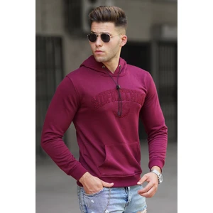 Bordo Kapüşonlu Sweatshirt 5289