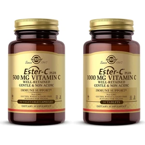 Ester-C Plus 50 Kapsül 500 Mg  + Solgar Ester-C Plus 1000 Mg 30 Tablet
