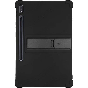 Samsung Galaxy Tab S7 Fe Lte 12.4 2021 SM-T735C SM-T735 T736 T730 Standlı Silikon Kılıf - Siyah