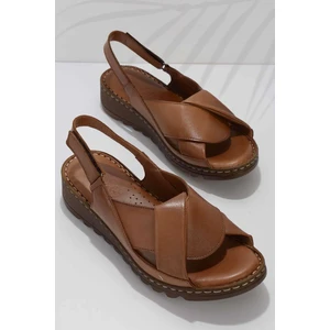 Taba Deri Kadın Sandalet K05907001803