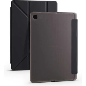 Case 4U Samsung Galaxy Tab A7 10.4 T500 2020 Kılıf Kalem Bölmeli Tri Folding Smart Standlı Pu Deri Arkası Yumuşak Silikon 360 Tam Koruma Siyah