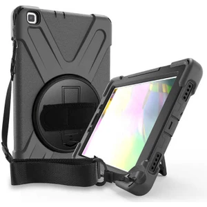 Case 4U Samsung Galaxy Tab S6 Lite P610 Kılıf Defender Tablet Silikon Siyah
