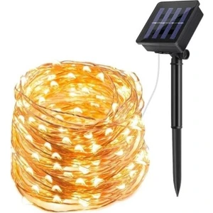 (13 mt 110 LED 8 Modlu) Solar Güneş Enerjili Dış Bahçe Aydınlatma Su Geçirmez LED