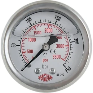 Çap Ø52 mm Arkadan Bağlantılı Gliserinli Manometre