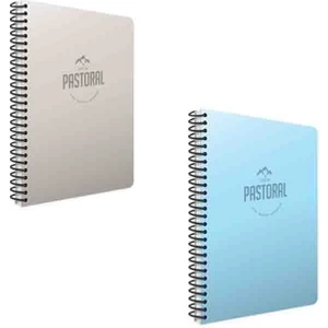 A4 Pastoral Spiralli Çizgisiz Yaprak Pp Kapak Defter 2'li