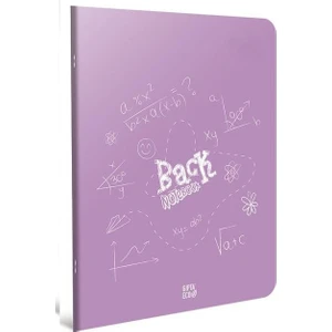 A4 Back Plastik Kapak Dikişli Çizgisiz Defter 60 Yaprak