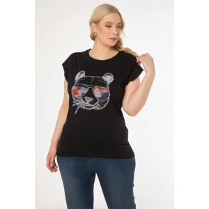 Kadın Büyük Beden Baskılı T-Shirt