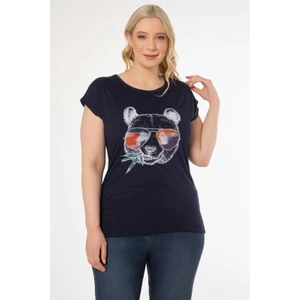 Kadın Büyük Beden Baskılı T-Shirt