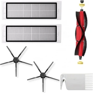 iBrush Roborock S6 MaxV Uyumlu Siyah Yan Fırçalı 6 Parça Set