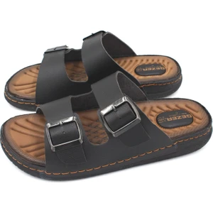 Ayarlanabilir Çift Toka, Dikişli, Anatomik Taban Günlük Erkek Terlik