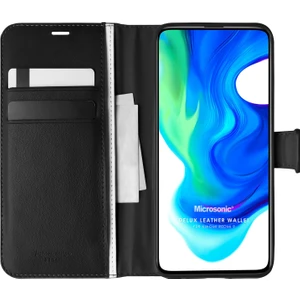 Xiaomi Redmi 9 Kılıf Delux Leather Wallet Siyah