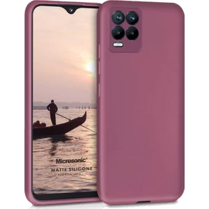 Matte Silicone Realme 8 Kılıf Mor