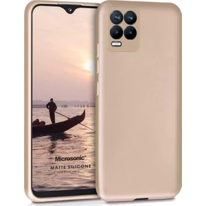 Matte Silicone Realme 8 Kılıf Gold