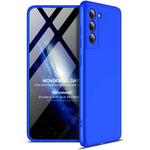 Samsung Galaxy S21 Fe Kılıf Double Dip 360 Protective Mavi