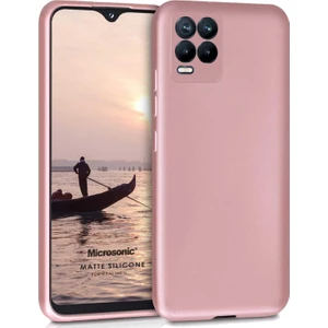 Matte Silicone Realme 8 Kılıf Rose Gold