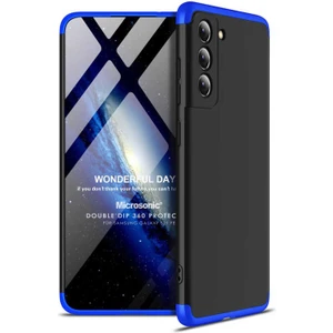 Samsung Galaxy S21 Fe Kılıf Double Dip 360 Protective Siyah Mavi