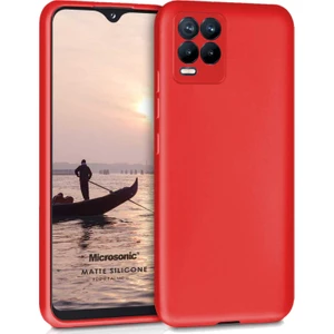 Matte Silicone Realme 8 Kılıf Kırmızı