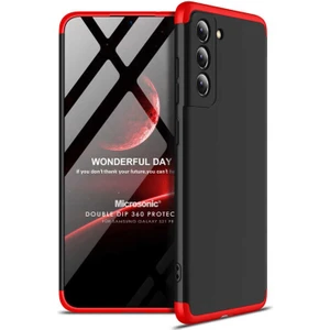Samsung Galaxy S21 Fe Kılıf Double Dip 360 Protective Siyah Kırmızı