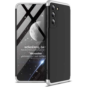 Samsung Galaxy S21 Fe Kılıf Double Dip 360 Protective Siyah Gri