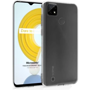 Realme C21 Kılıf Transparent Soft Beyaz