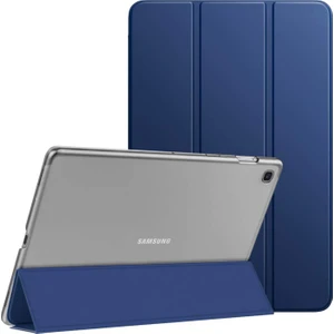 Samsung Galaxy Tab A7 Lite T225 Kılıf Slim Translucent Back Smart Cover Lacivert