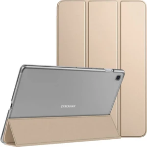 Samsung Galaxy Tab A7 Lite T225 Kılıf Slim Translucent Back Smart Cover Gold